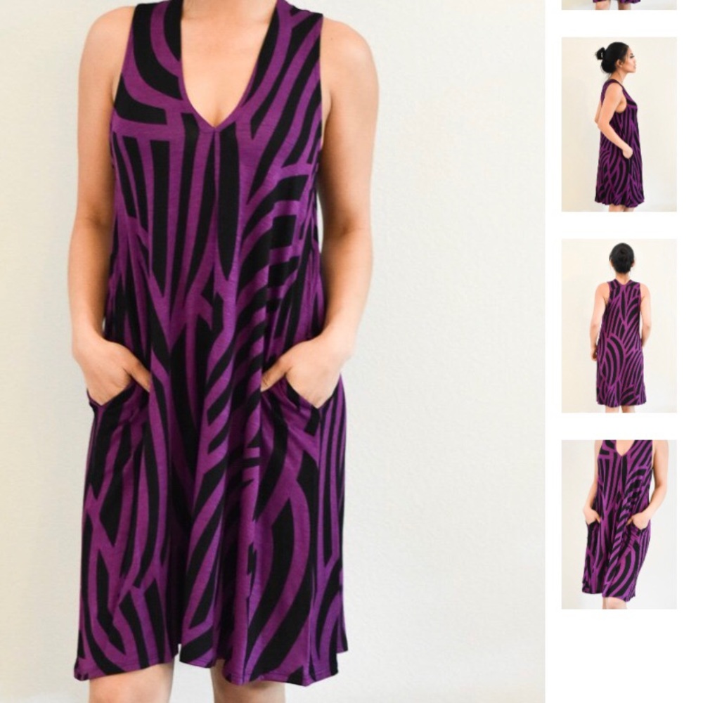 HOURGLASS LILLY V Neck Dress with Pockets